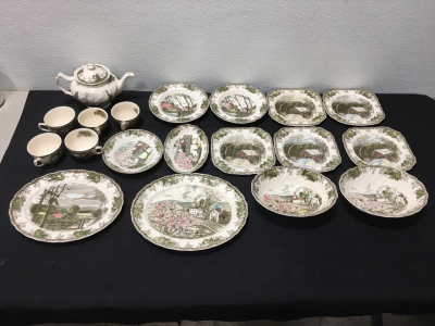 Friendly Village 19 Piece Dinnerware Set Johnson Brothers