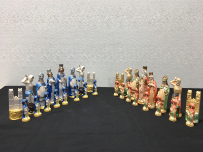 Antique Glass Chess Set