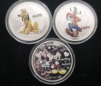 (7) Disney Silver Plated Character Collector Coins - 4