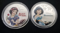 (6) Disney Princess Silver Plated Collectible Coins - 3