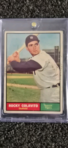 Rocky Colavito Topps Baseball Card- Authentication Unavailable