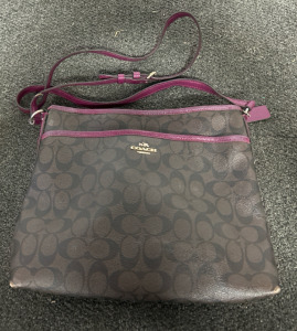 2000s Purple Logo Coach Purse