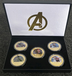 Marvel Avengers Gold Plated Commemorative Coins