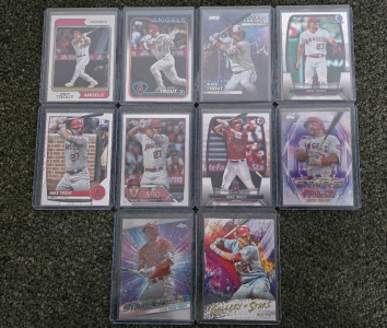 (10) Mike Trout MLB Baseball Cards