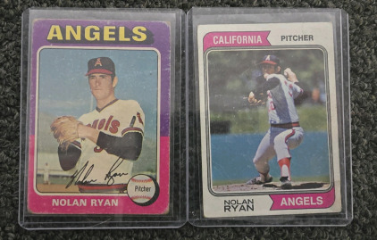 1974 & 1975 Nolan Ryan MLB Card- Authentication Unavailable