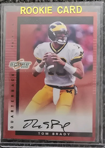 Score 2000 Tom Brady Rookie Card- Authentication Unavailable