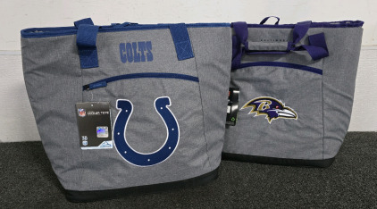 (2) Rawlings NFL Licenses Cooler Totes- 30 Can, Colts And Ravens *New With Tag*