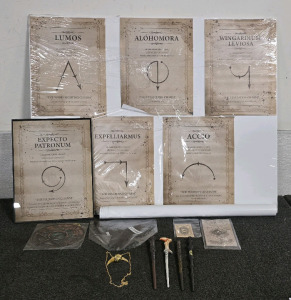 Harry Potter Lot- Posters, Wands, Marauders Map And More