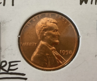 1958-P Rare Red Gem Wheat Penny