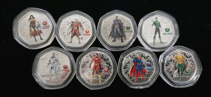 (8) Zack Snyder's Justice League Silver Plated Collectible Coins