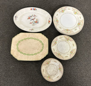 Assorted Floral Plates