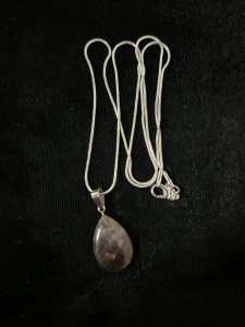 Amethyst Teardrop Necklace - Authentication Unavailable