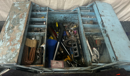 Vintage Tool Box With Tools