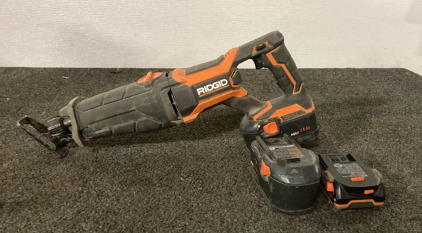 Rigid Gen5X Lithium Cordless Recirprocatinf Sawsall With 2 Extra Batteries