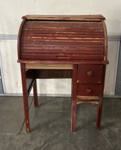 Small Red Antique Desk