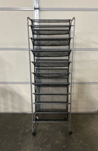 Large Rolling Shoe Rack