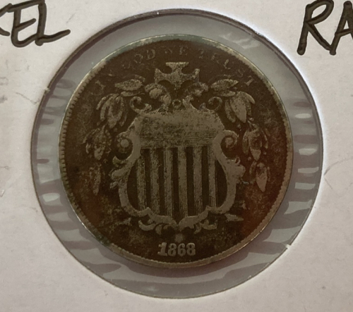 1868 Shield Nickel Antique Coin
