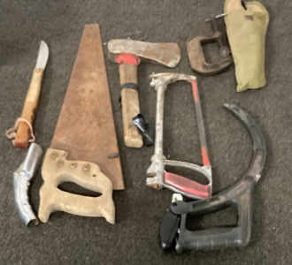 VARIETY OF VINTAGE HAND TOOLS.