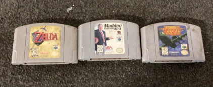 3 VINTAGE NINTENDO 64 GAMES. INCLUDING ZELDA AND THE OCARINA OF TIME.