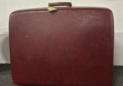 Beautiful Red Samsonite Leather Luggage