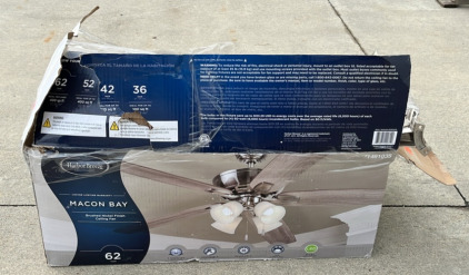 Harbor Breeze Macon Bay With Brushed 62" Nickel Ceiling Fan (4th)