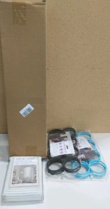 32" Skateboard, Allen Roth Light Filtering Curtains 84x50, (2) Scarf Hangers and Whole Box Amazon Overstock (r5)