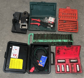 (1) Screw Driver Bit Set (1) ECT2000 Electronic Circuit Tester (1) Fast Klik & More