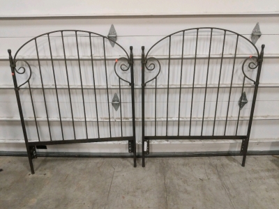 Twin Bed Head Board and Foot Board Steel Wrought Iron Style (r0)