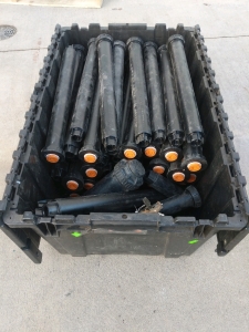 Medium Tote of Sprinkler Heads 16", ~30