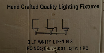 Sunset Three Light Vanity With Linen Glass