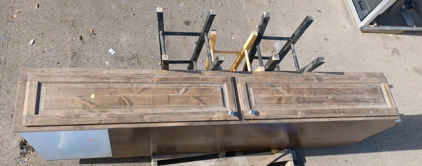 (1) Kitchen Cabinent - Tall - 90&frac12;H"&times;13&frac14;"&times;25" (3) Stools