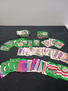 Baseball stickers And Puzzle Peices.
