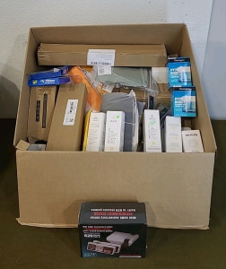 (1) Mini Game Console, Anniversary Edition, W/ 620 Classic Games Built In & (1) Box Of Assorted Amazon Overstock/ Returns