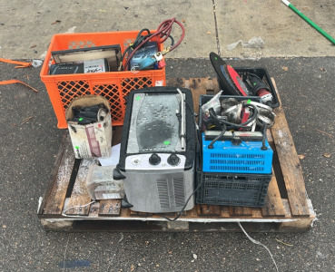 (1) Car Battery Charger (1) Emerson Toaster Oven & More