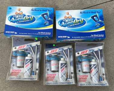 (2) Mr. Clean Auto Dry Car Wash System (3) Jet X Nozzle Sets (4th Room)