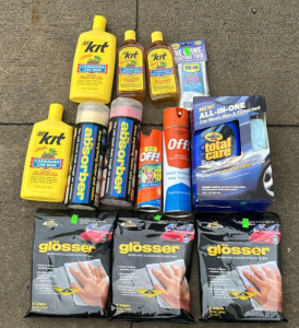 (2) New Absorber Shammy (2) Kit Carnauba Car Wax (3) 5 Packs Of The Glosser Microfiber Cleaning Wipes With Wax & Much More (4th Room)