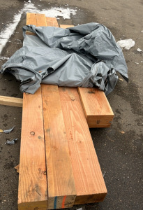 Assorted Wood Beams (3) 12&rsquo; (1) 9&rsquo;