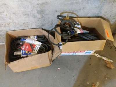 2) Boxes Assorted Length Automotive V Belts (room 2)