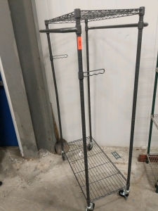 Rolling Garment Rack - Adjustable Wire Frame w/ Wheels 66x36x24 (sp7)