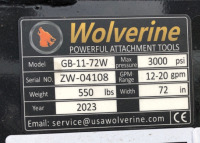 New 2023 Wolverine Full Sized Skid Steer Grapple Bucket Model: GB-11-72W - 6