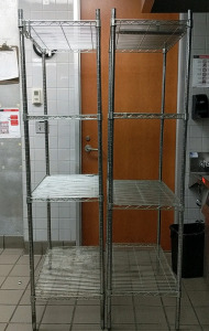 (2) Metal Wire Storage Shelving Units - 29⅝"&times;18"