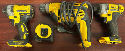 Dewalt Drivers, Drill, And Tape Measure