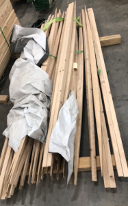 Bundle Of Angled Cut Lumber