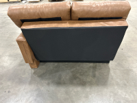Brown Leather Corner RV Couch - 84&rdquo; - 3