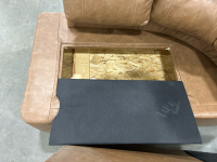 Brown Leather Curved RV Couch - 84&rdquo; - 3