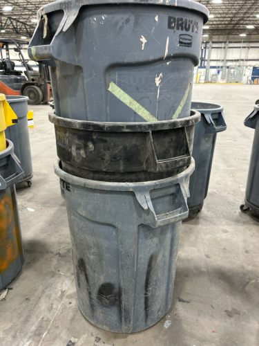 (3) Industrial Trash Cans