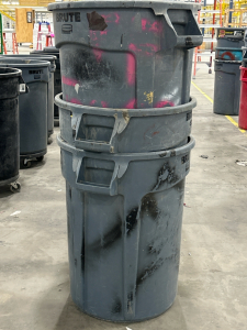 (3) Industrial Trash Cans