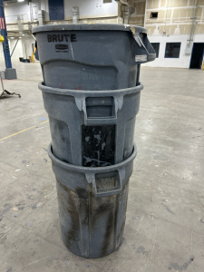 (3) Industrial Trash Cans