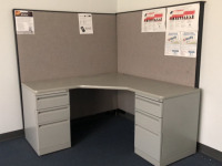 Corner Desk & Cubicle Wall