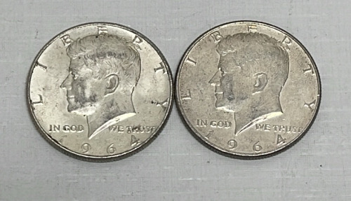 (2) 1964 Kennedy Silver Half Dollars